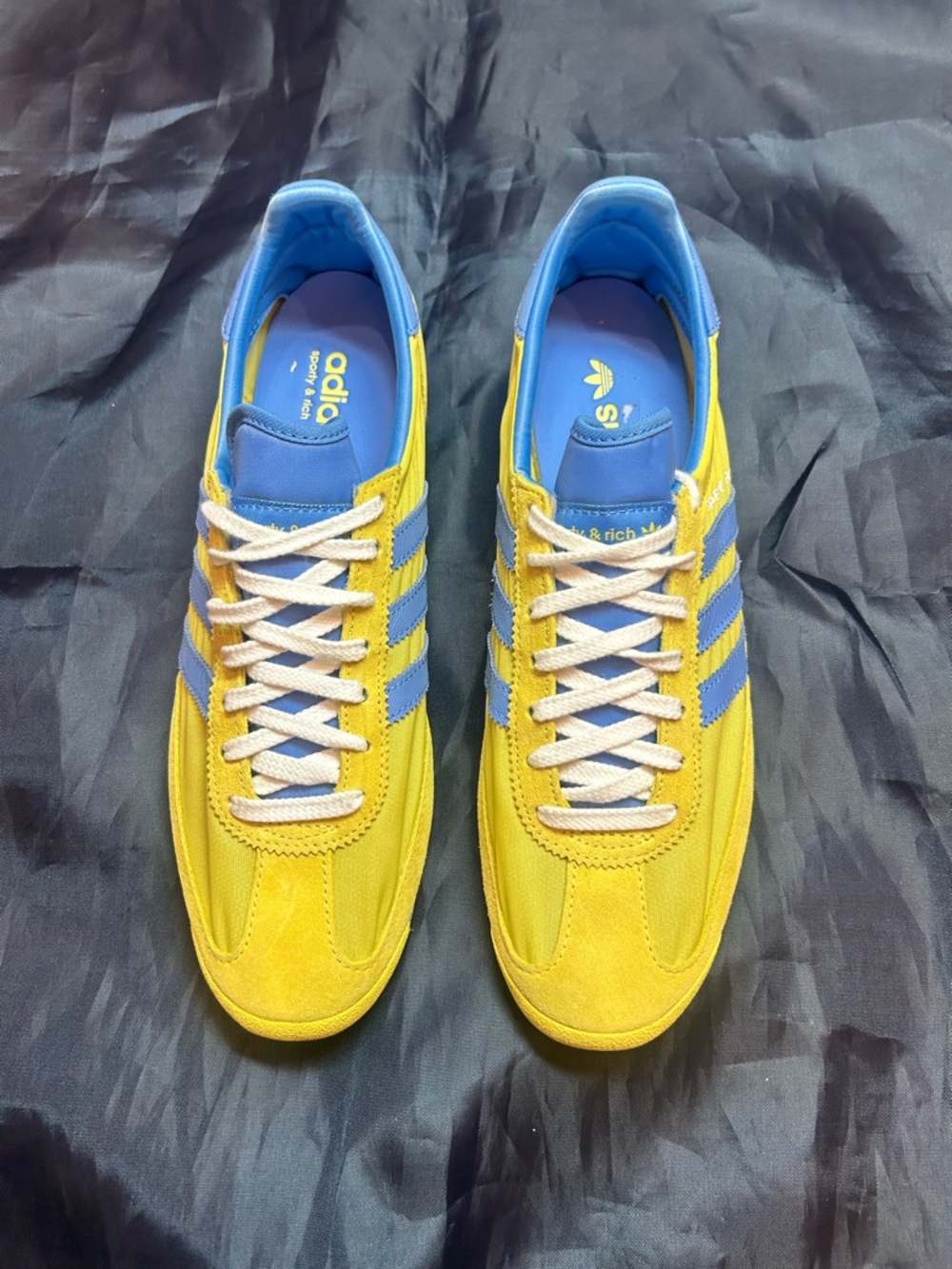 ADIDAS SL 72 SPORTY & RICH YELLOW/BLUE SIZES 10